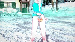 Elsa's steamy Christmas Eve encounter in Frozen hentai film