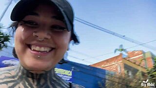 puta loses bet and gets drilled with street cumwalk