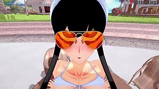 Yor's bikini pool time turns into hardcore sex and spying