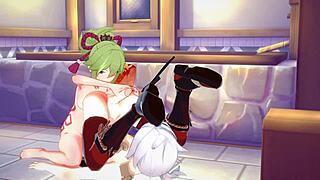 Japanese futanari porn in Genshin Impact: Kazuha x Kuki
