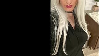Wow, Platinum Blonde Crossdresser Stuns After Hot Date!